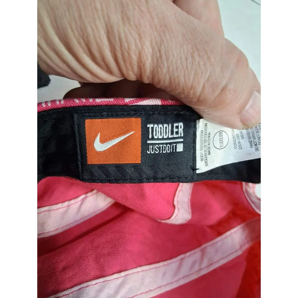 Nike Toddler Just Do It Pink All Over‎ Logo Baseball Cap Hat